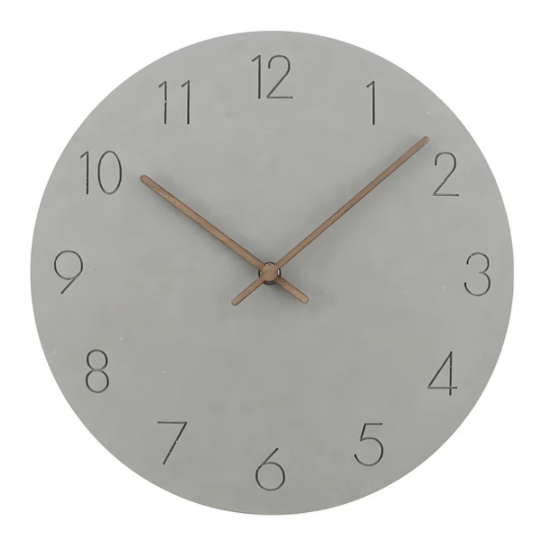 Grote Wandklok van Hout – Minimalistisch Design met Geruisloos Uurwerk