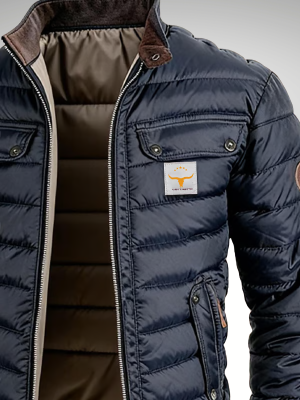 Moderne Korte Winterjas met Gewatteerde Voering