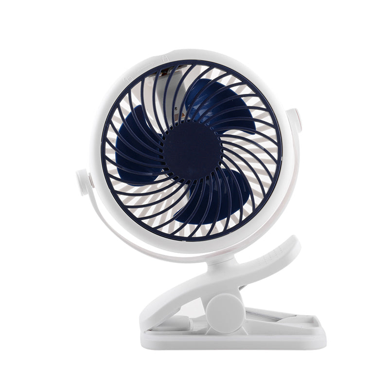 Draagbare Klemventilator met 360° Rotatie – USB & Oplaadbare Batterij