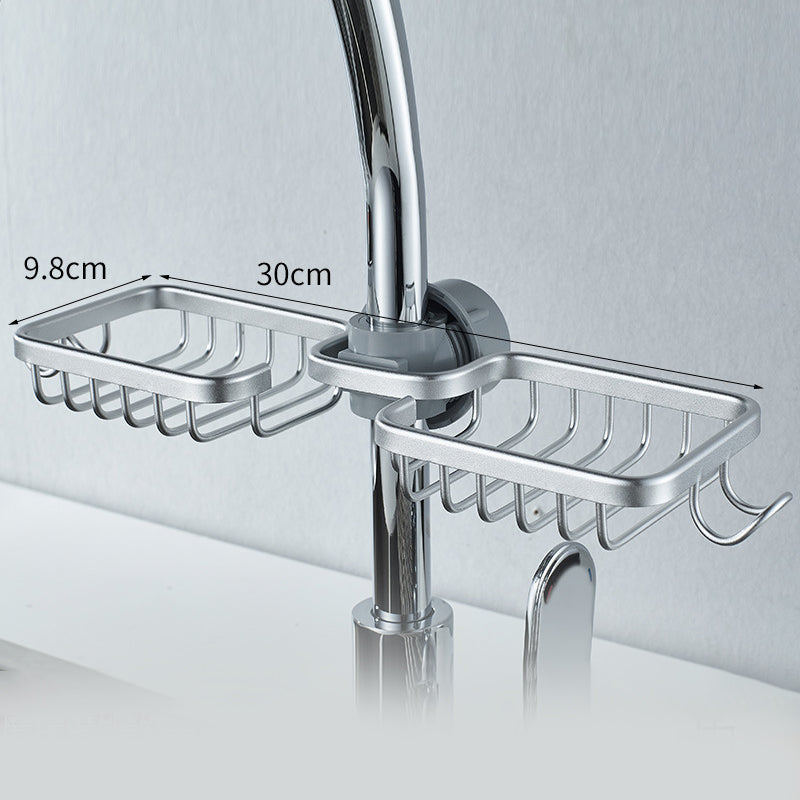 Douchehouder voor Shampoo & Zeep – Roestvrij Aluminium – Zilver of Zwart – Zonder Boren