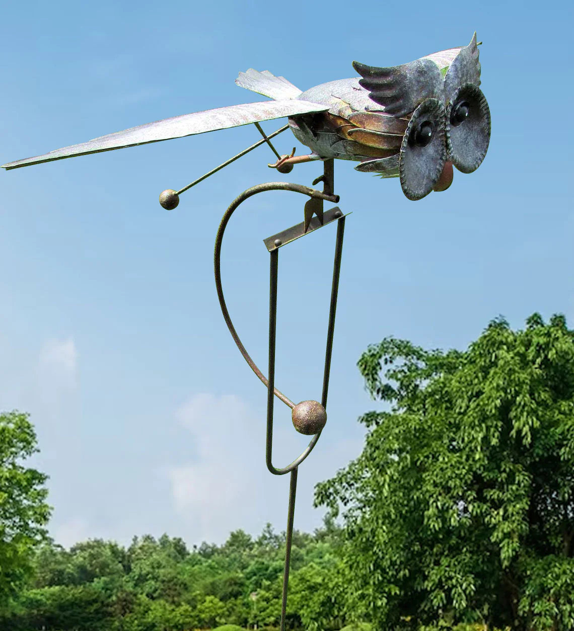 Windspinner voor de Tuin – Metalen Draaidecoratie met Grondpen