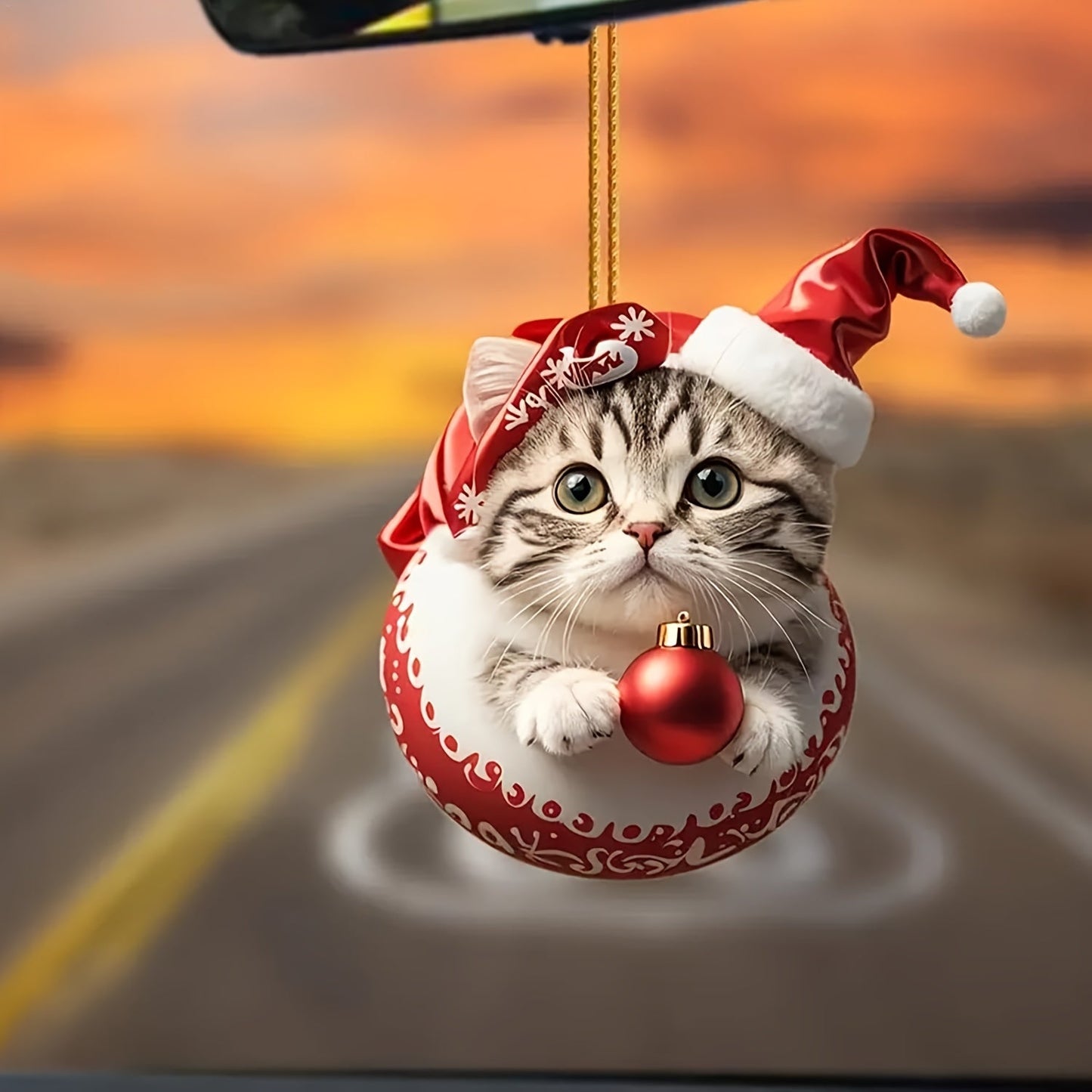 Adventskalender Kattenhangers 2025 – Vintage 24-Dagen Kerst Countdown met Acryl Ornamenten
