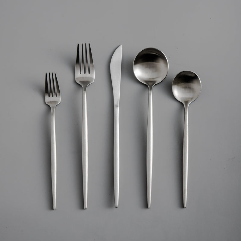 Minimalistisch Bestekset 20-Delig - RVS met Gouden Coating