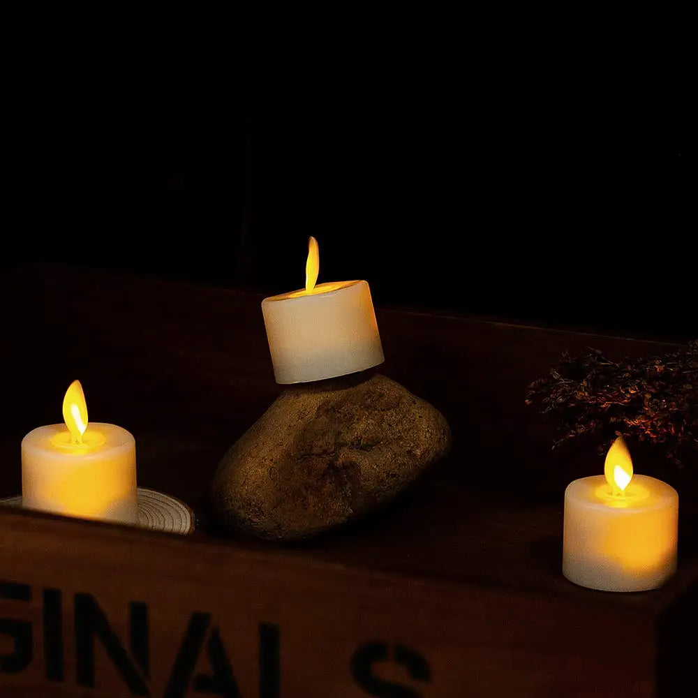GlowVlam LED Theelicht – Realistische Vlamloze Kaars voor Sfeervolle Verlichting