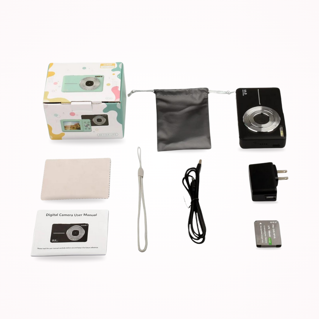 Retrosnap Vintage Digitale Camera – 1080p Video & Hoge Resolutie Foto's – Compact & Lichtgewicht – Retro Ontwerp