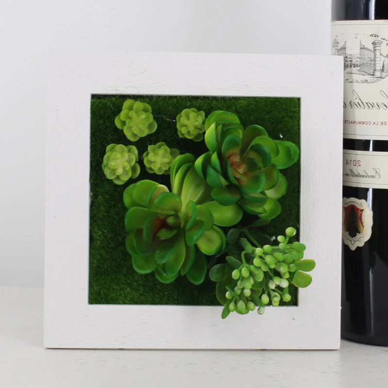 GroenFrame Wanddecoratie – 3D Kunstplant in Modern Ophangframe