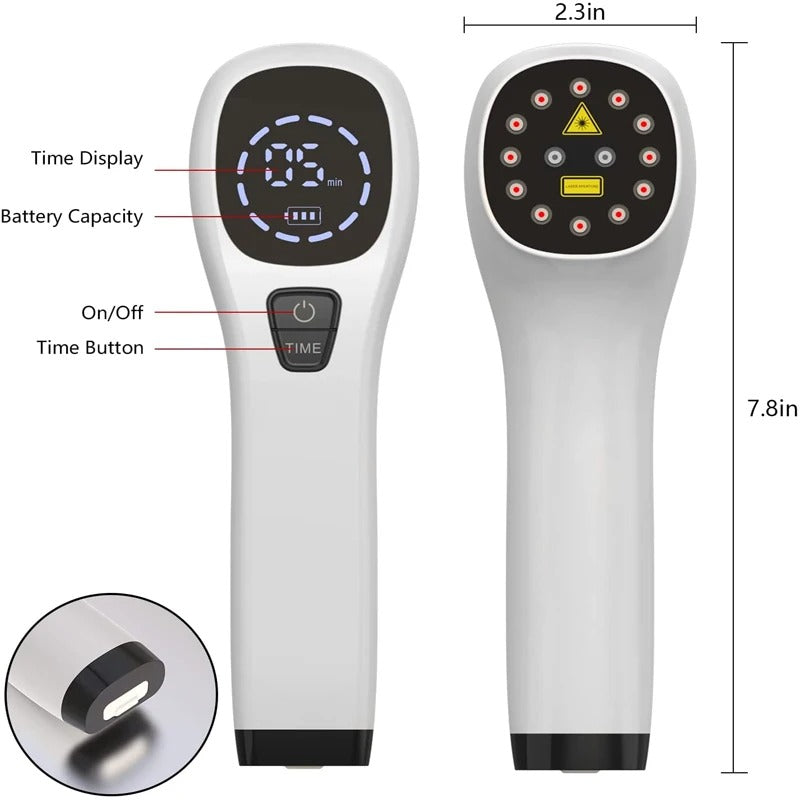 Draagbaar Roodlichttherapie Apparaat met 808nm & 650nm voor Pijnverlichting en Herstel