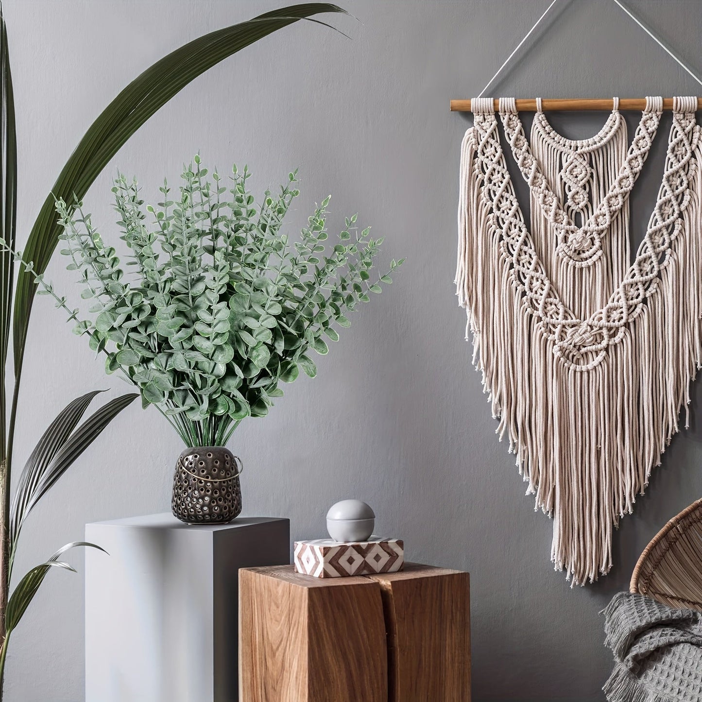 LenteEuca Kunst Eucalyptus – Decoratief Tafelstuk voor Beterschap of Chanoeka