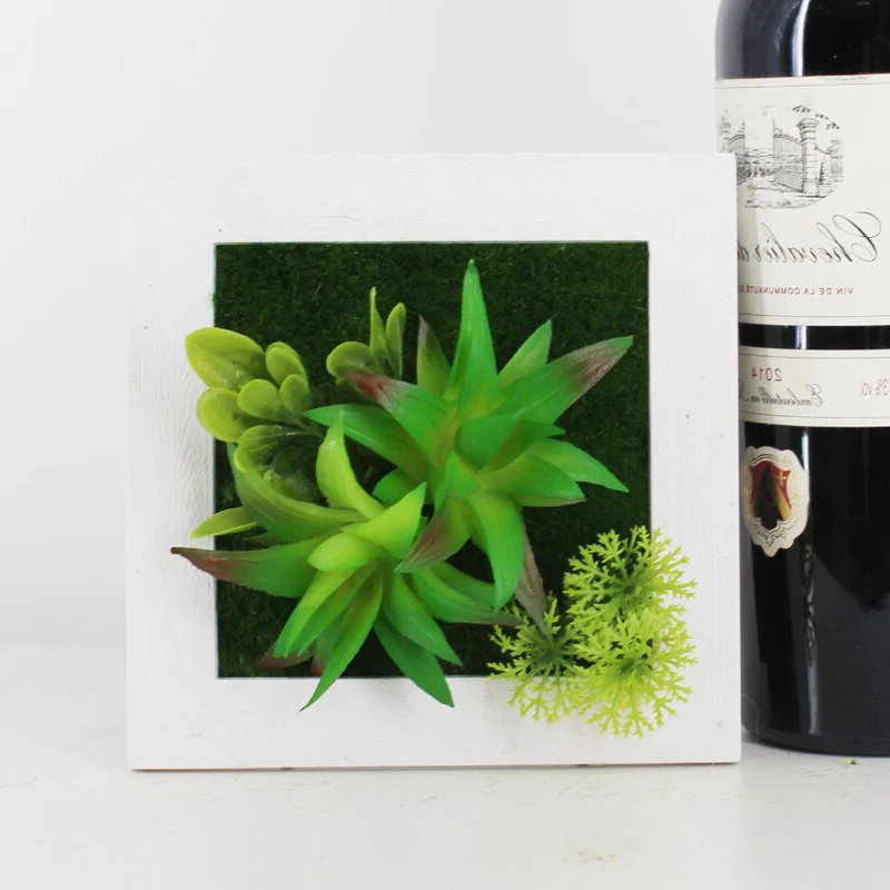 GroenFrame Wanddecoratie – 3D Kunstplant in Modern Ophangframe