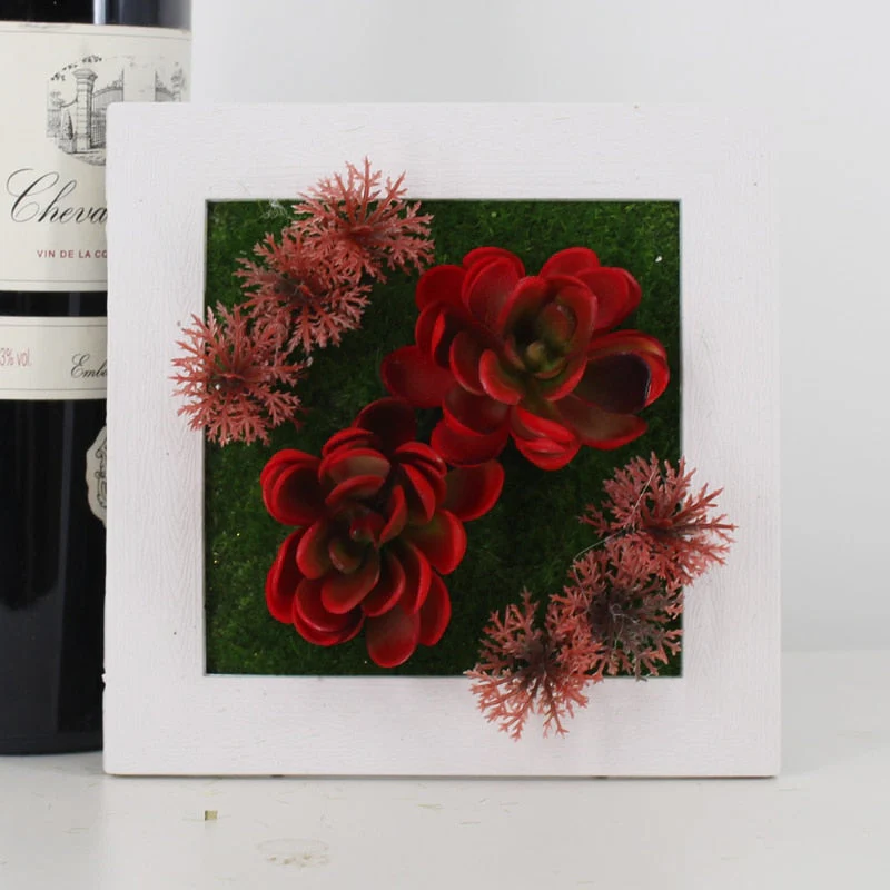 GroenFrame Wanddecoratie – 3D Kunstplant in Modern Ophangframe