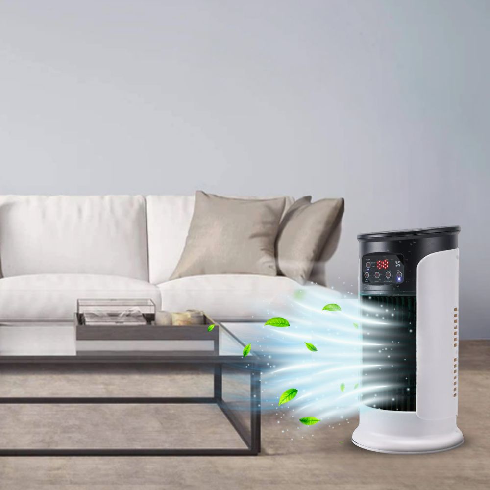 CoolBreeze Draagbare 5-in-1 Aircooler – Ventilator, Luchtbevochtiger & Luchtreiniger zonder Afvoerslang