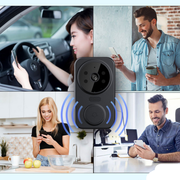 Noctiq Slimme Wi-Fi Videodeurbel - HD-Camera, Nachtzicht, Bewegingssensor
