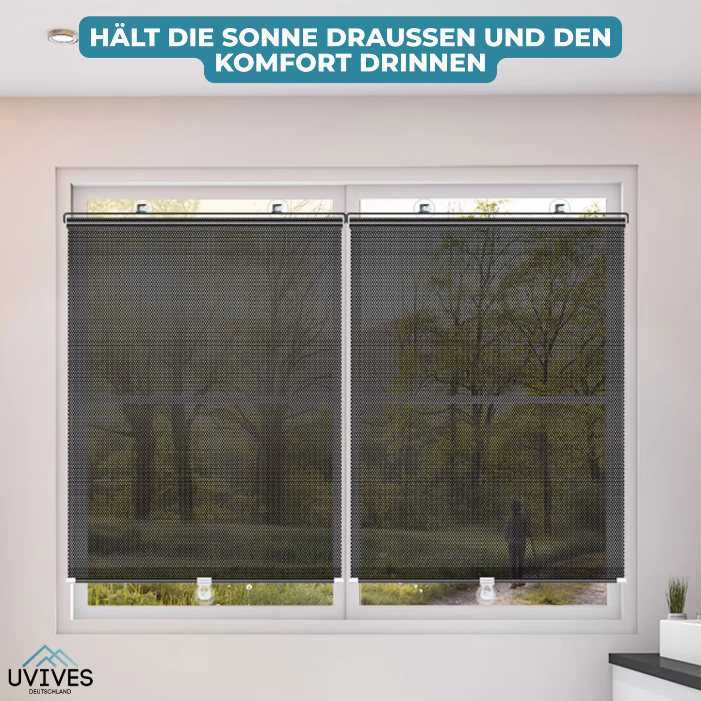 Zonwerend Rolgordijn 45x125cm - UV-Bescherming en Privacy