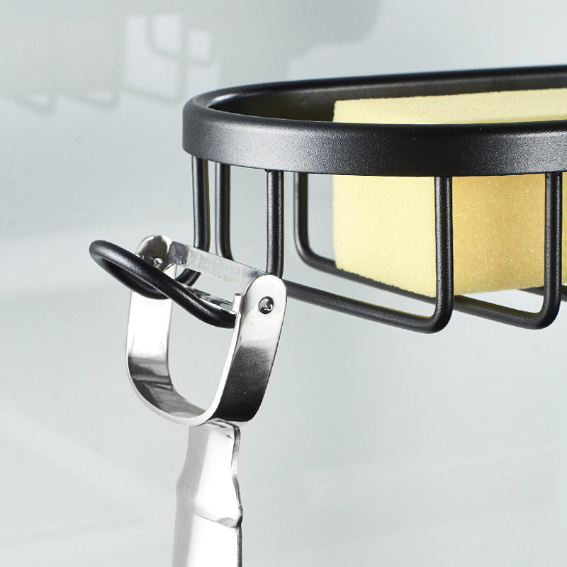 Douchehouder voor Shampoo & Zeep – Roestvrij Aluminium – Zilver of Zwart – Zonder Boren