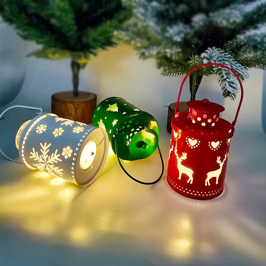 Elektronische Kerstkaars met Flikkerend LED Licht – Decoratieve IJzeren Kandelaar voor Binnen