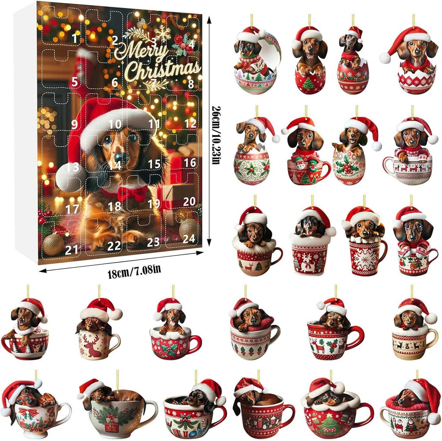 Hondenvreugd Kerst Adventskalender – 24-dagen Teckelaccessoires