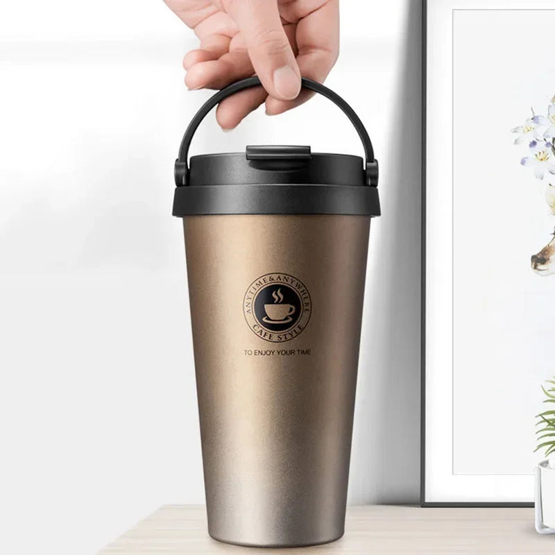 WarmKoud Isolatiebeker – Roestvrijstalen Reismok 500 ml met Schuifdeksel