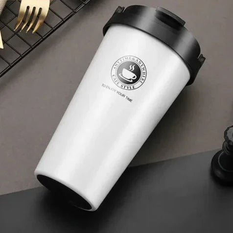 WarmKoud Isolatiebeker – Roestvrijstalen Reismok 500 ml met Schuifdeksel