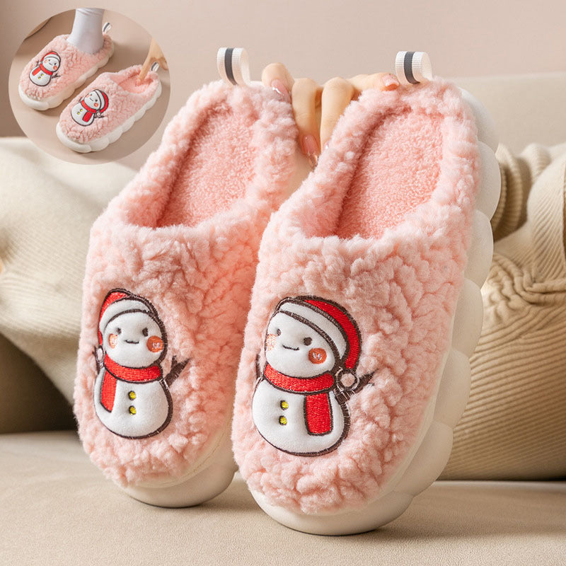 Warme Pluche Huissloffen met Antislip Zool
