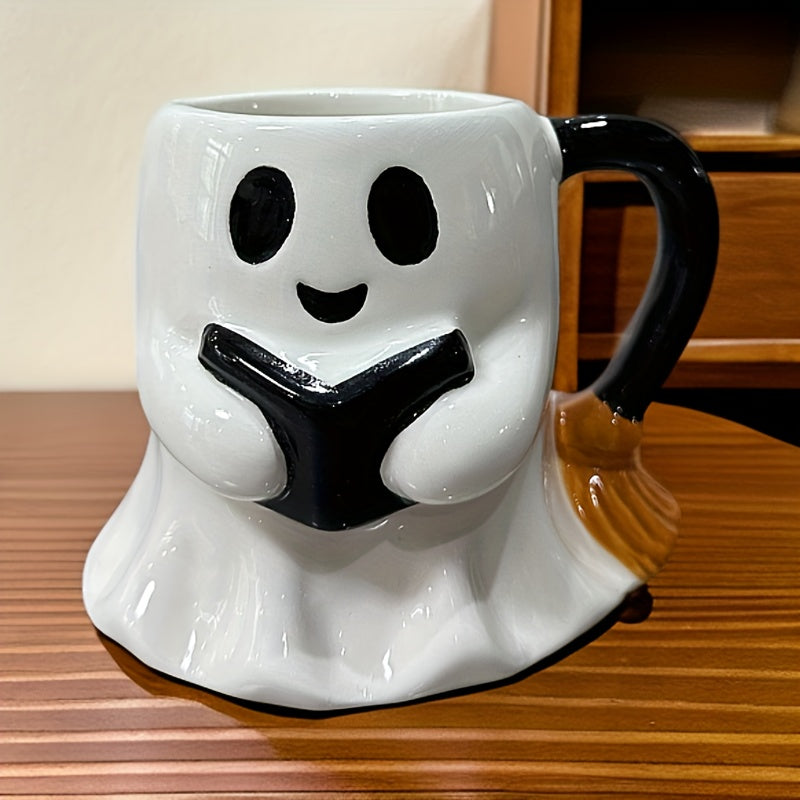 Halloween Spookjesmok – Keramische Mok met Lachend Spook Ontwerp