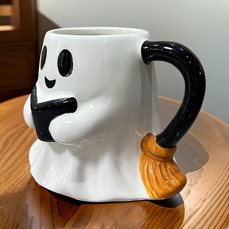 Halloween Spookjesmok – Keramische Mok met Lachend Spook Ontwerp