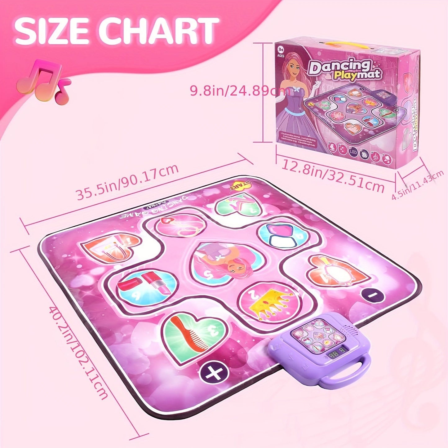 Roze Dansmat voor Kinderen met Scorefunctie en Ritmisch Spel – Zonder TV – DansFun Mat