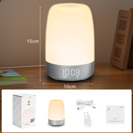 LichtStart Wake-Up Lamp – Zonsopgangsimulatie en Dimbaar Nachtlicht
