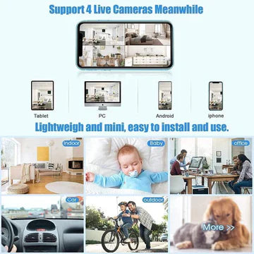 WatchPoint Mini – Draadloze 1080p Camera met Nachtzicht en Magnetische Bevestiging