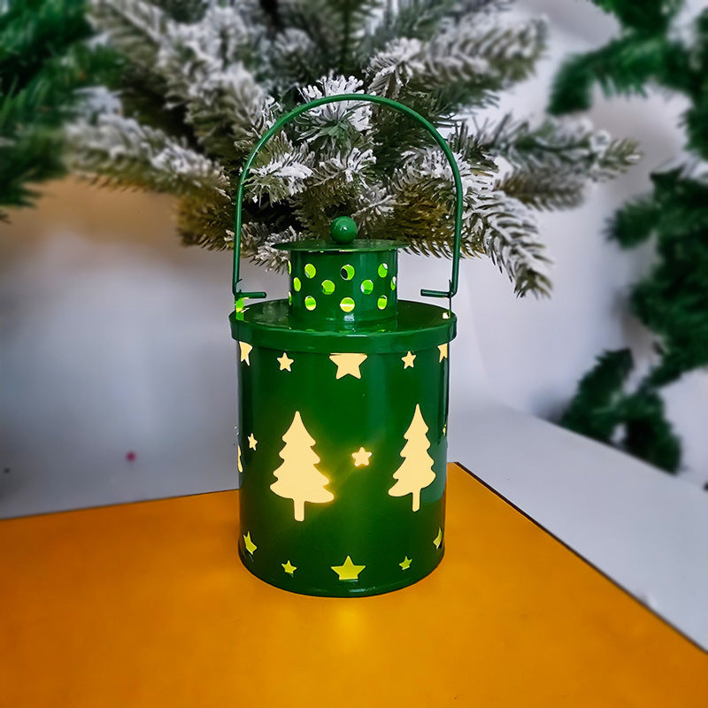 Elektronische Kerstkaars met Flikkerend LED Licht – Decoratieve IJzeren Kandelaar voor Binnen