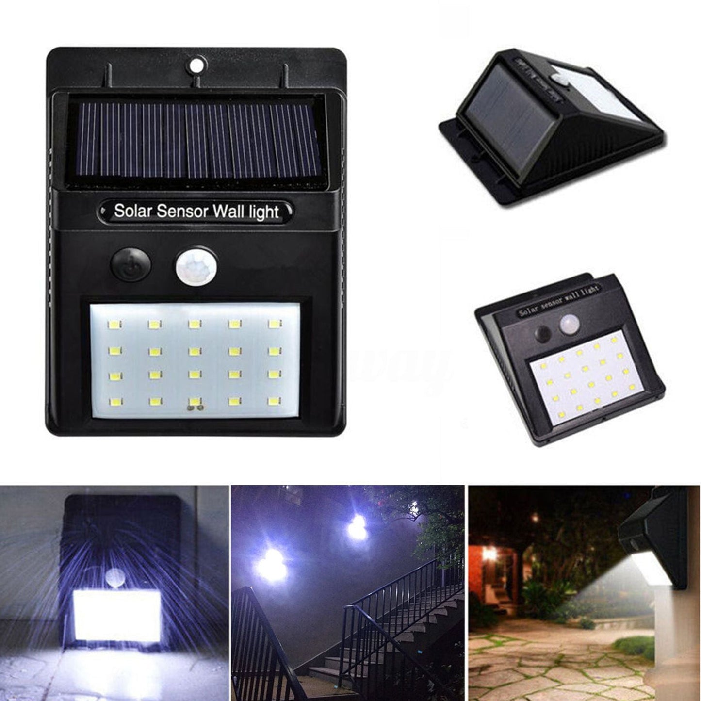 LumaSet Solar Tuinlampen – 5 Stuks LED Wand- en Padverlichting IP65