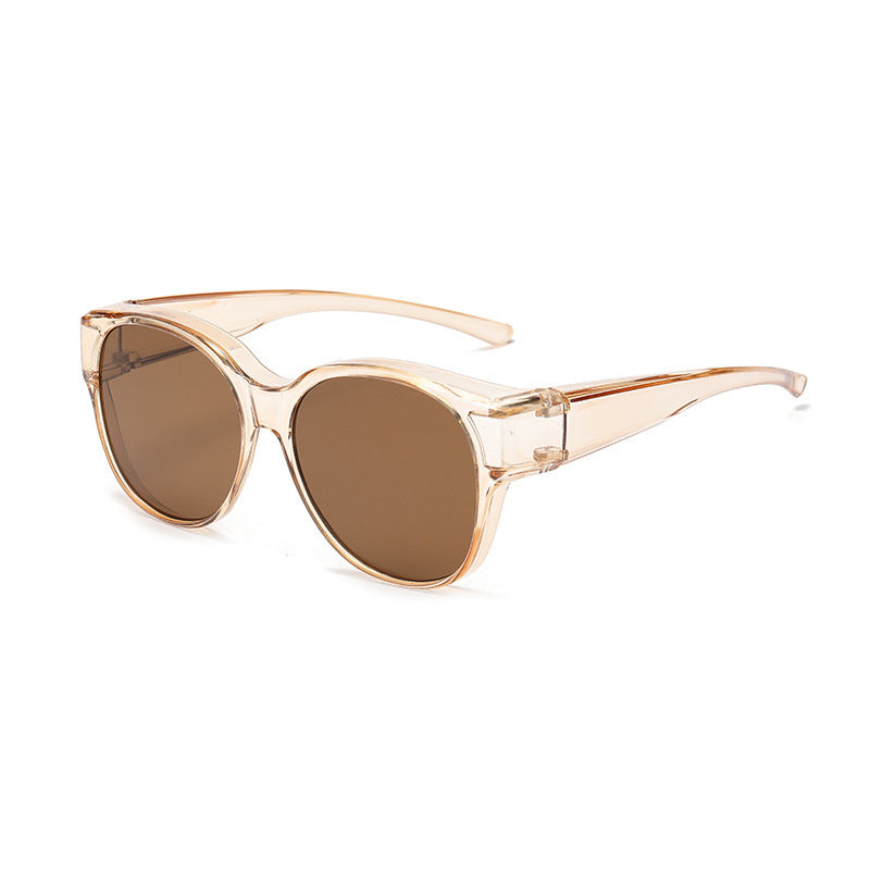 Overzet Zonnebril Cat-Eye met Gepolariseerde UV400 Glazen voor Brillendragers