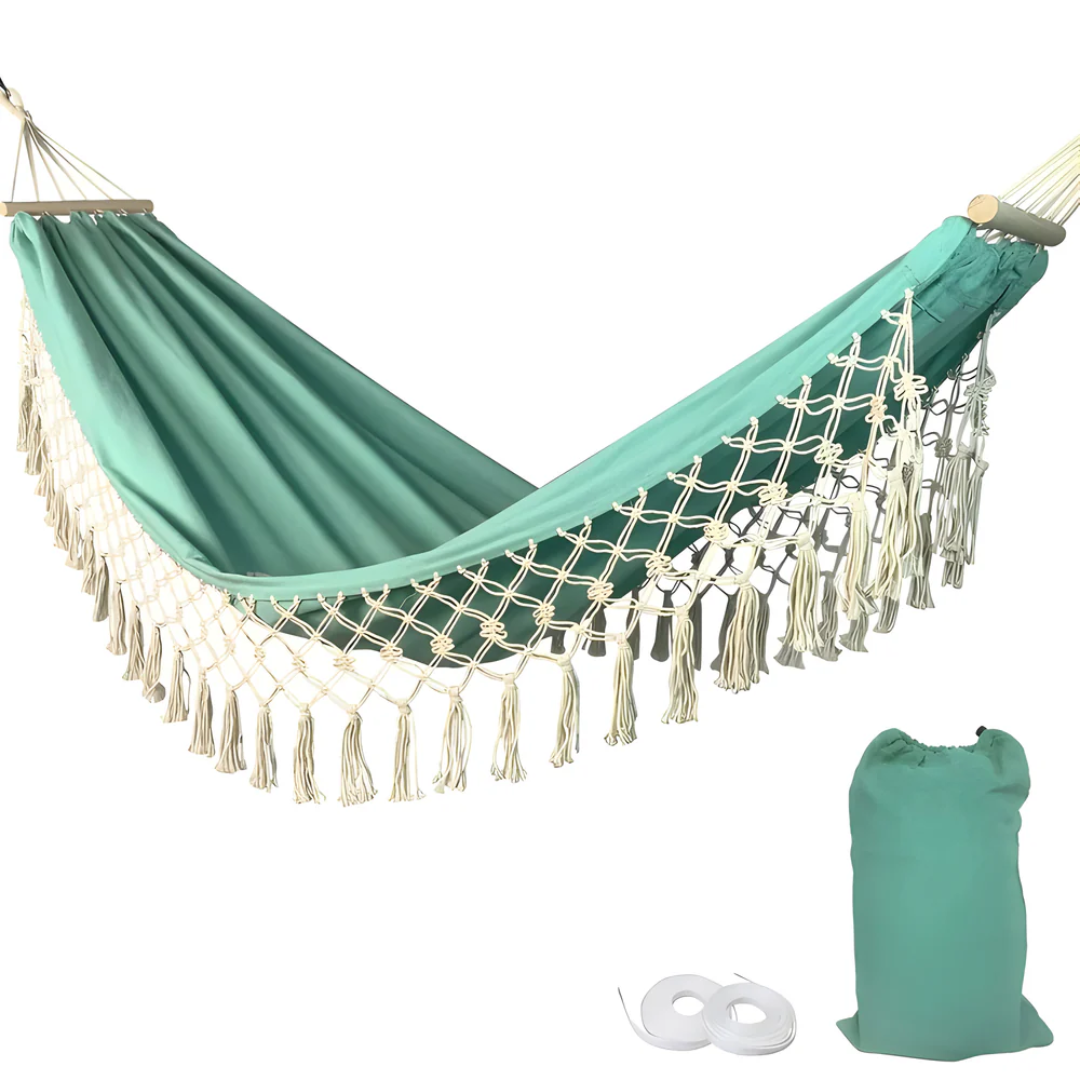 Luxe Hangmat – Comfortabele en Stevige Hangmat voor Tuin, Balkon en Camping