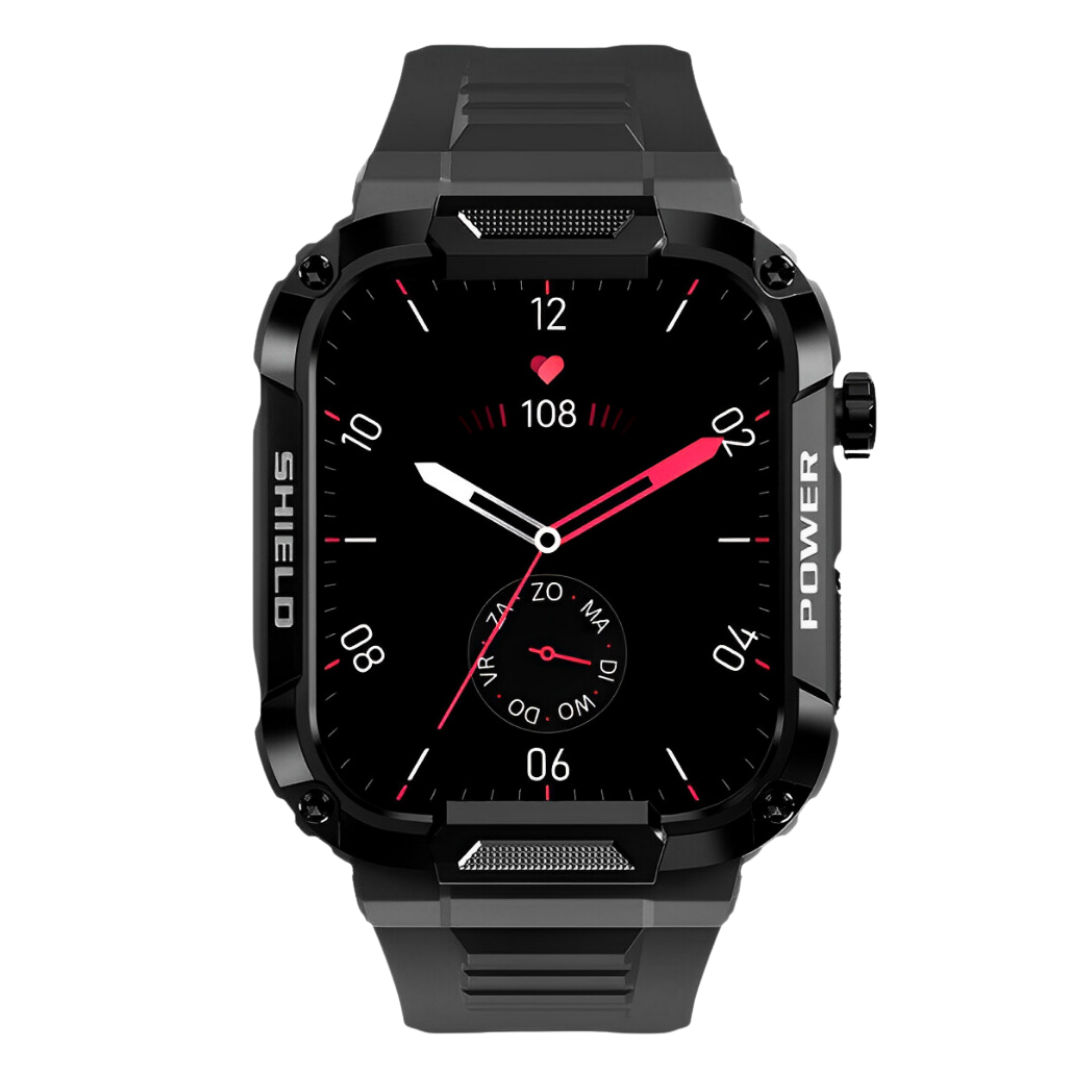 IronPulse X1 Robuuste Smartwatch – Schokbestendig, Waterdicht & Gezondheidsmonitor