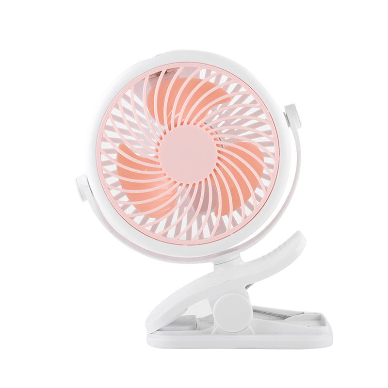 Draagbare Klemventilator met 360° Rotatie – USB & Oplaadbare Batterij