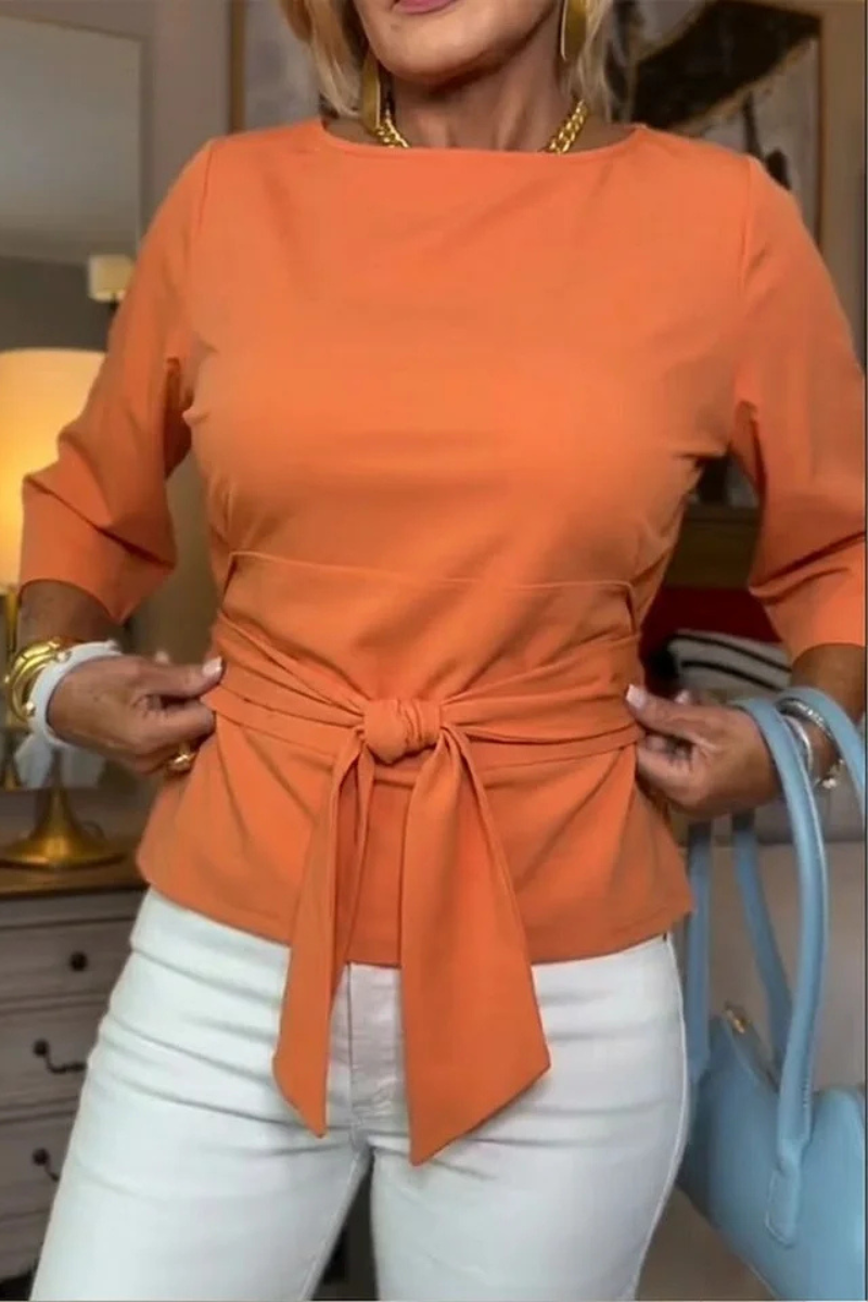 Elegante Strik Taille Blouse - Verstelbare Pasvorm