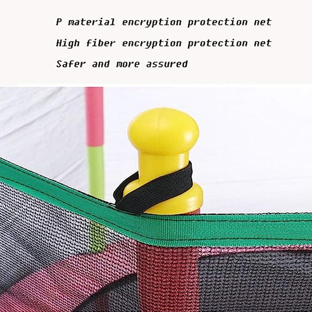 SpringVrolk Kindertrampoline – Met Veiligheidsnet & Beschermrand (Tot 100 kg)