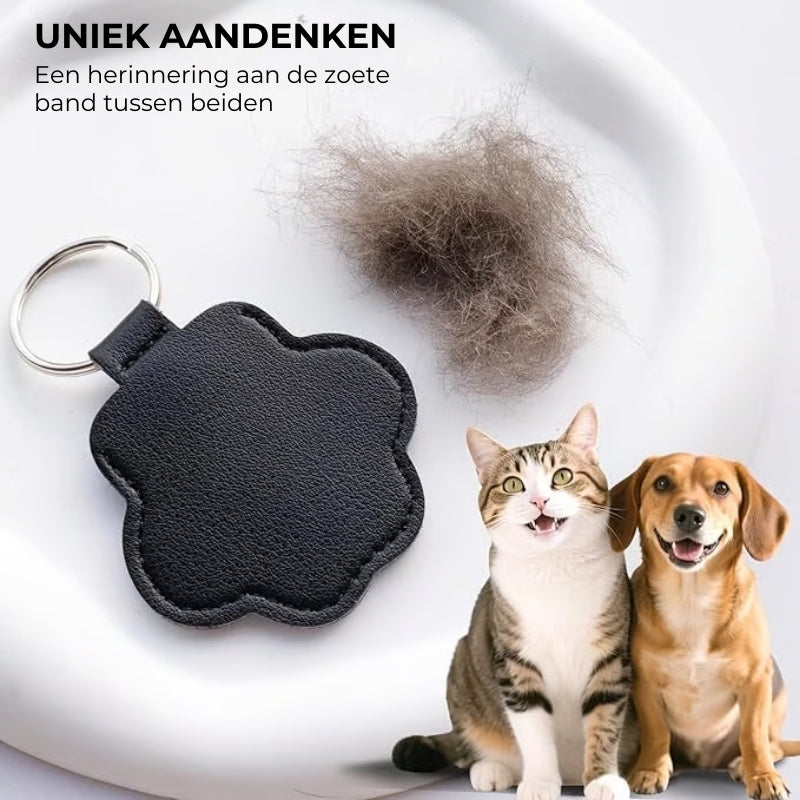 PawMemorie Sleutelhanger – Herdenkingshanger met Pootafdruk en Binnenvak