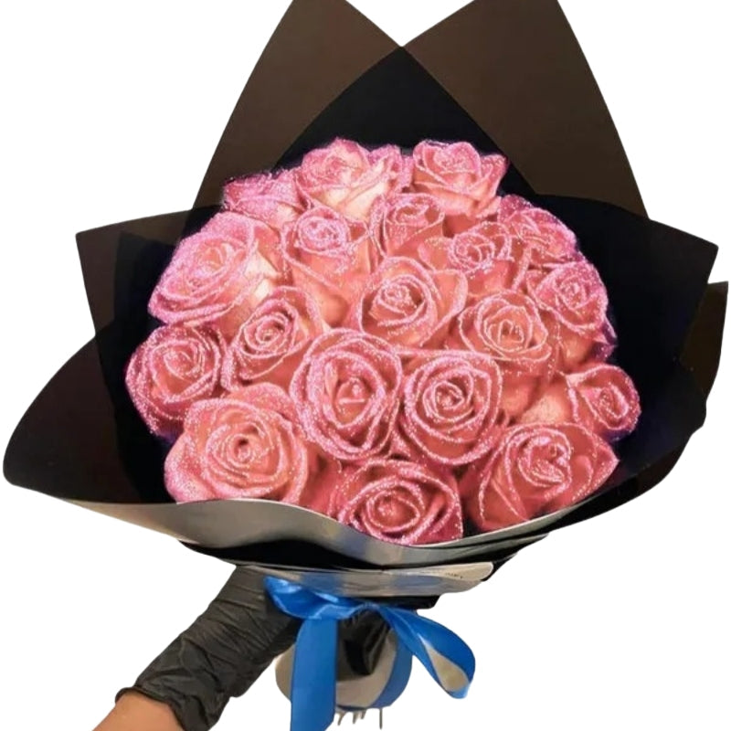 LumiPetal Glitterrozen – Decoratieve Bloemen voor Feest en Cadeau