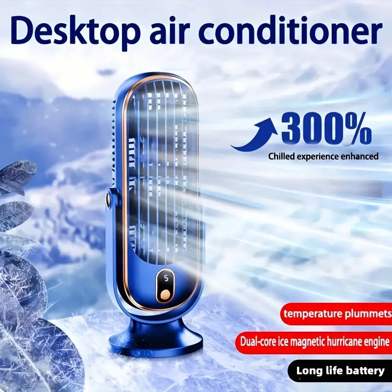 Draagbare Mini Airconditioner met USB-oplading – 5 Snelheden & 720° Rotatie