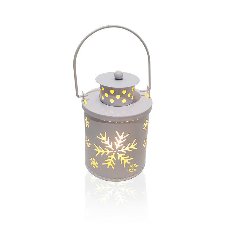 Elektronische Kerstkaars met Flikkerend LED Licht – Decoratieve IJzeren Kandelaar voor Binnen