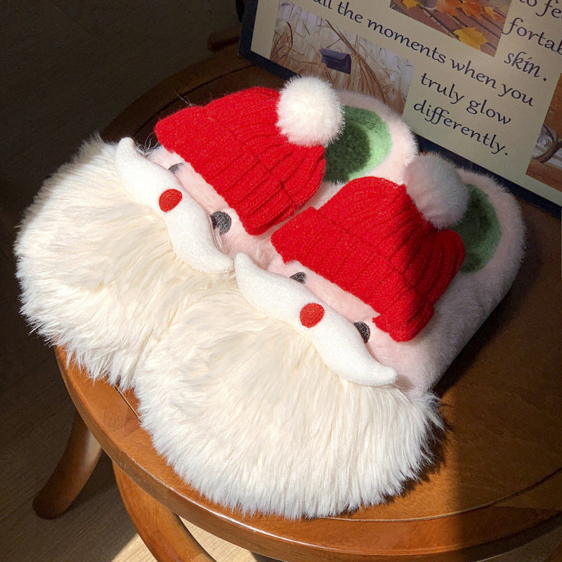 Warme Kerstpantoffels met Kerstman Ontwerp