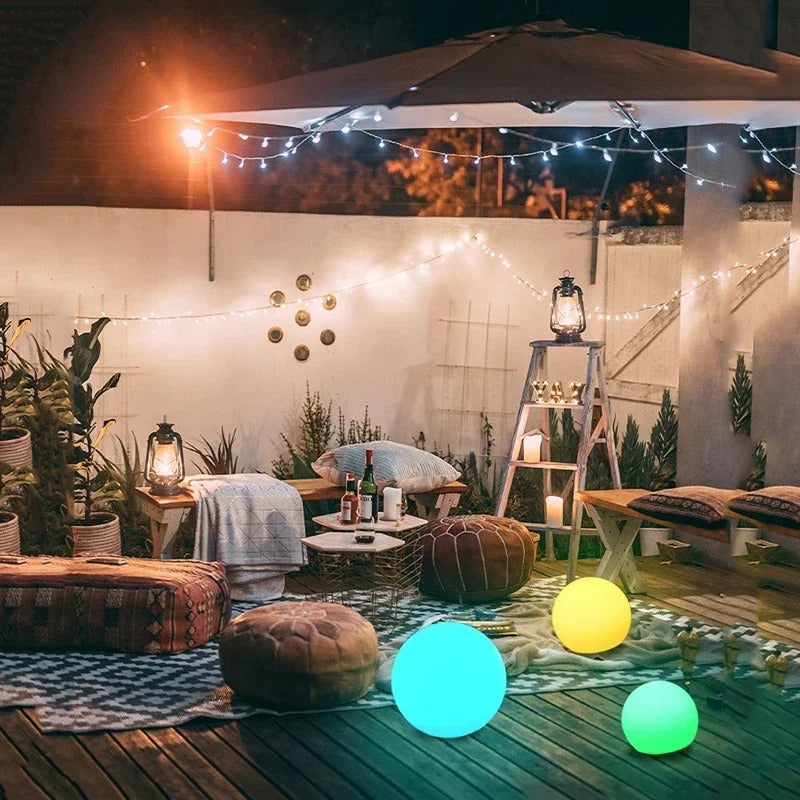 Waterdichte Zonne-Tuinbal Lampen – RGB LED Verlichting voor Buiten