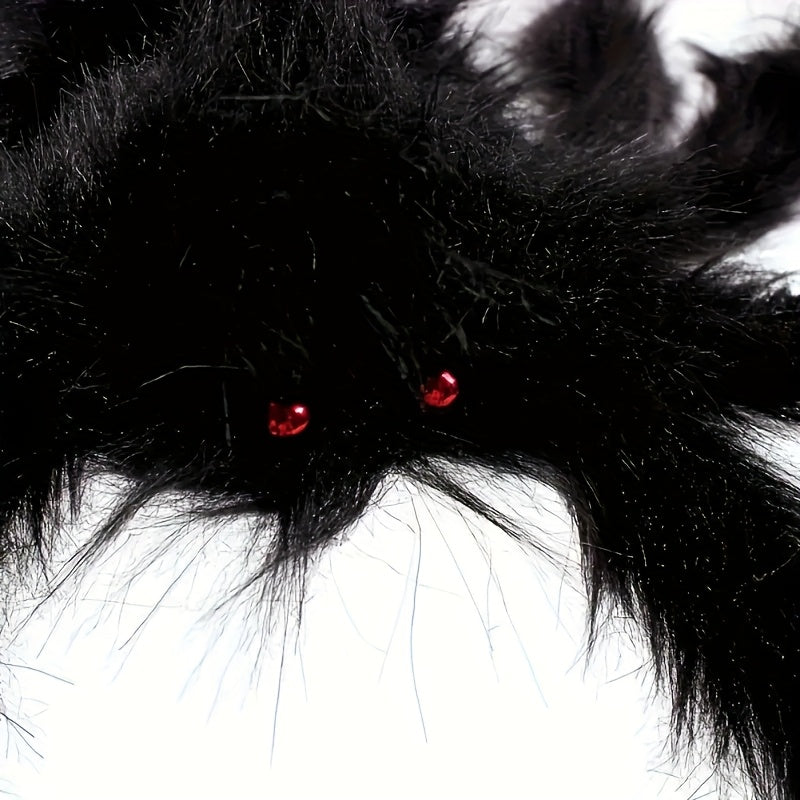 WebCreeper Halloween Decoratieset – 2 Reuzenspinnen 50cm met Rekbaar Spinnenweb