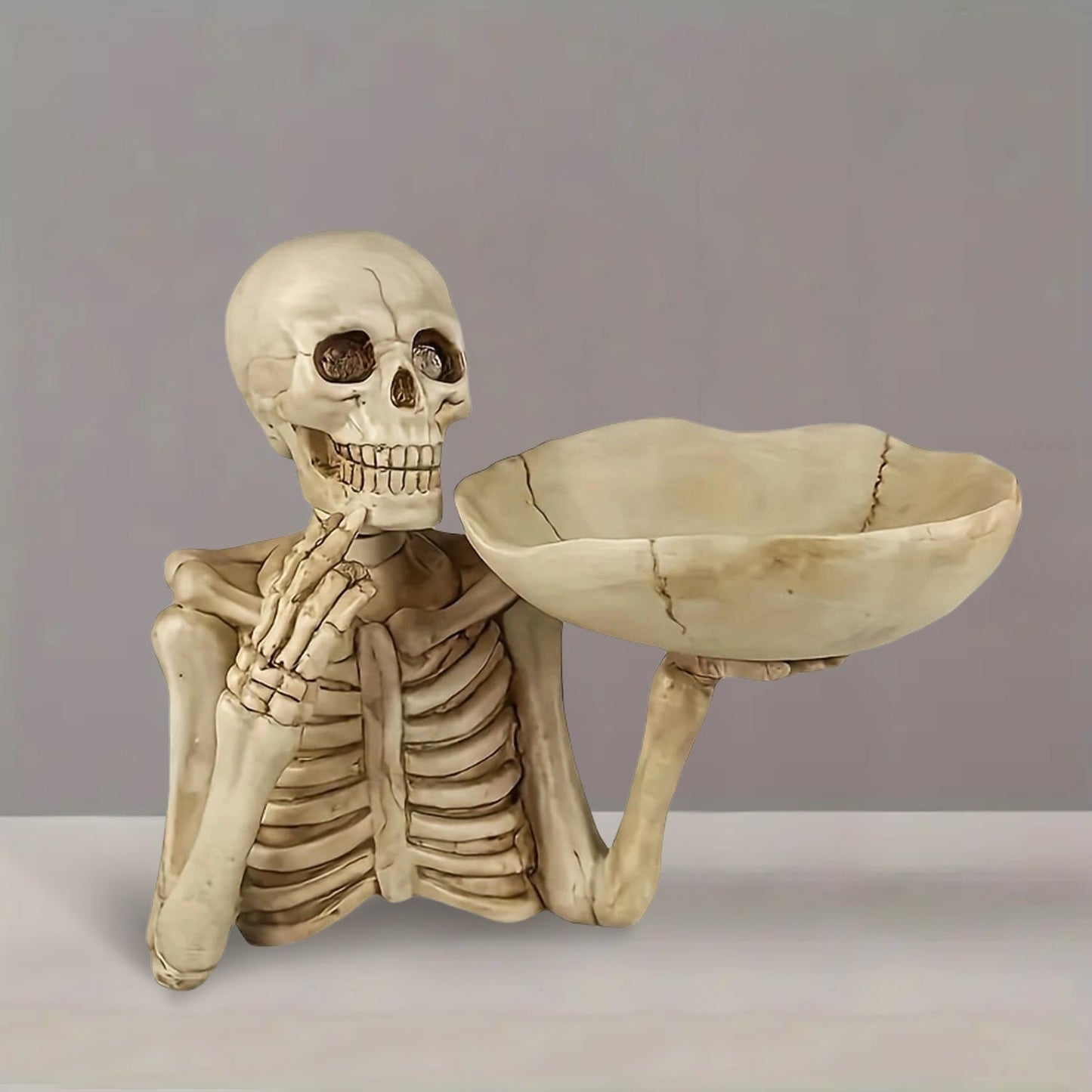 GhoulBowl Schedel Kom – Resin Halloween Snoepschaal en Gotische Decoratie