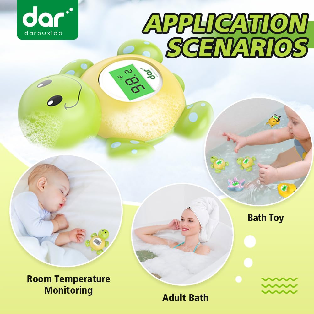AquaVeilig Baby Badthermometer – Digitaal Display met 3 Kleuren en Temperatuurwaarschuwing