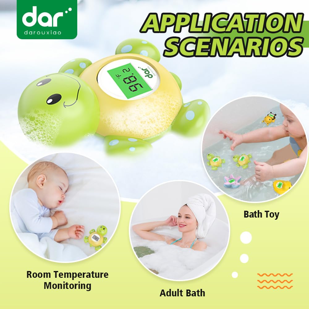 AquaVeilig Baby Badthermometer – Digitaal Display met 3 Kleuren en Temperatuurwaarschuwing