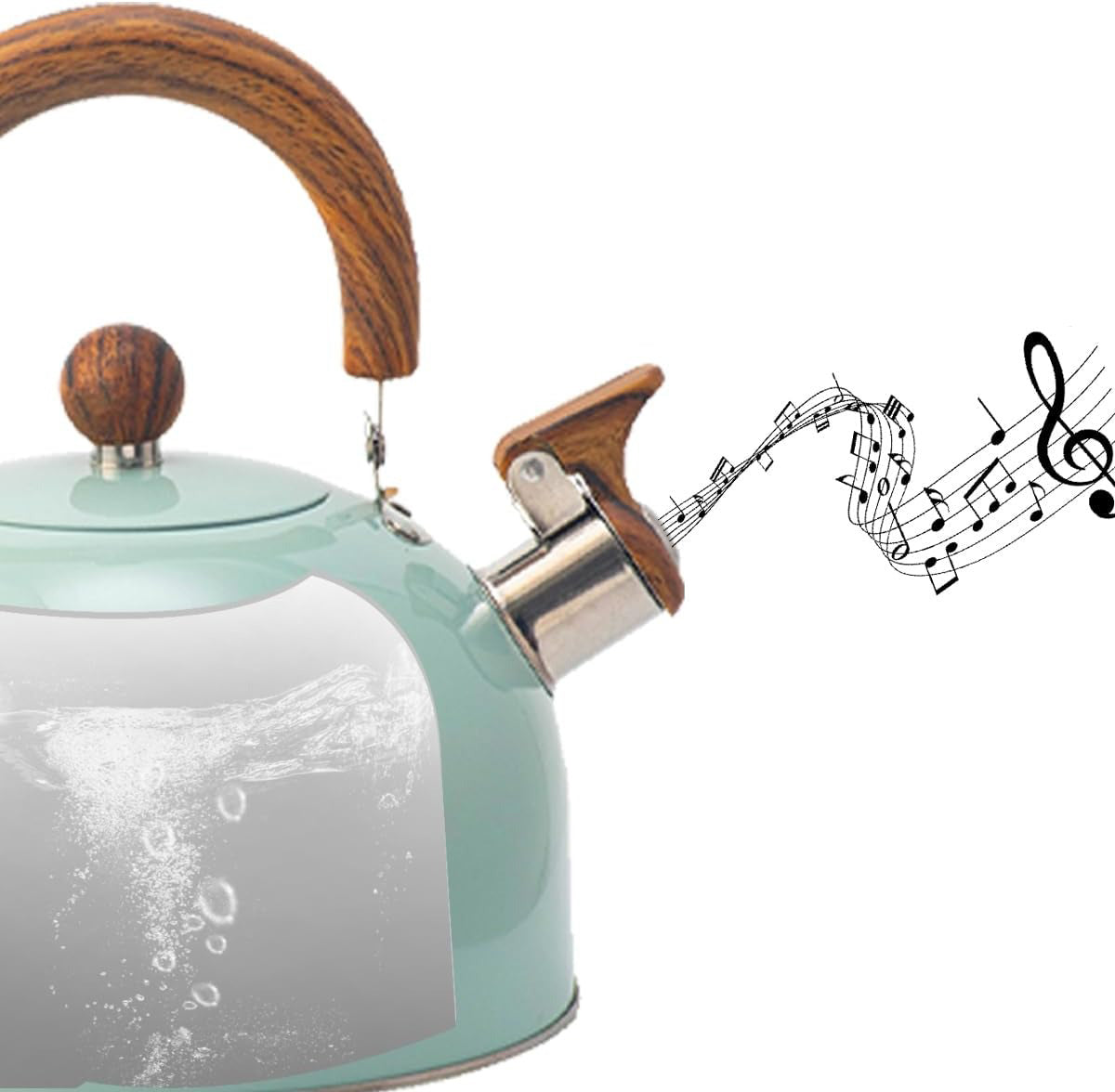 Norvo Fluitketel – RVS Waterketel met Automatische Fluit voor Inductie en Gas (2,5L & 3L)