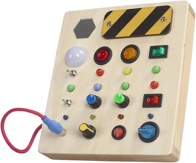 SmartSenses | Montessori Peuter Prikbord, 27 LED lichtjes Montessori speelgoed voor 1-6 jarigen