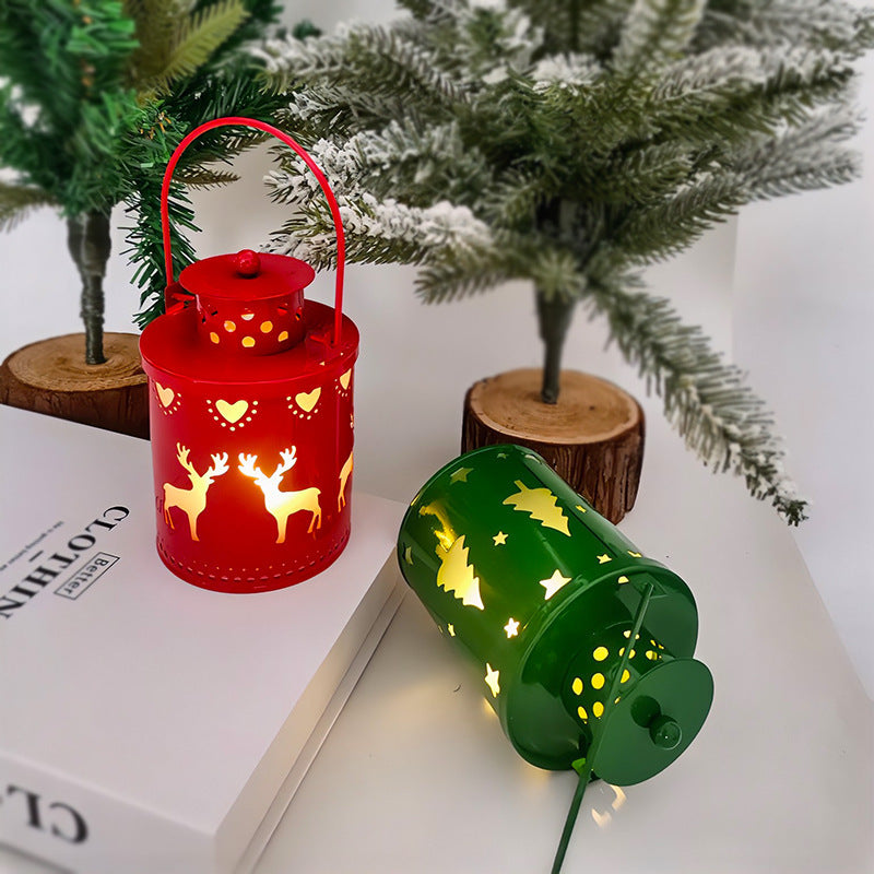 Elektronische Kerstkaars met Flikkerend LED Licht – Decoratieve IJzeren Kandelaar voor Binnen