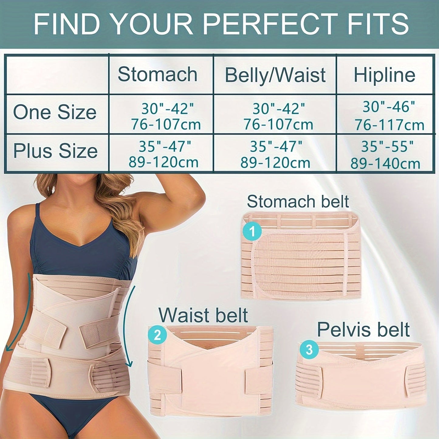 HerstelBand 3-in-1 Postpartum Buik- en Bekkenband voor Moeders